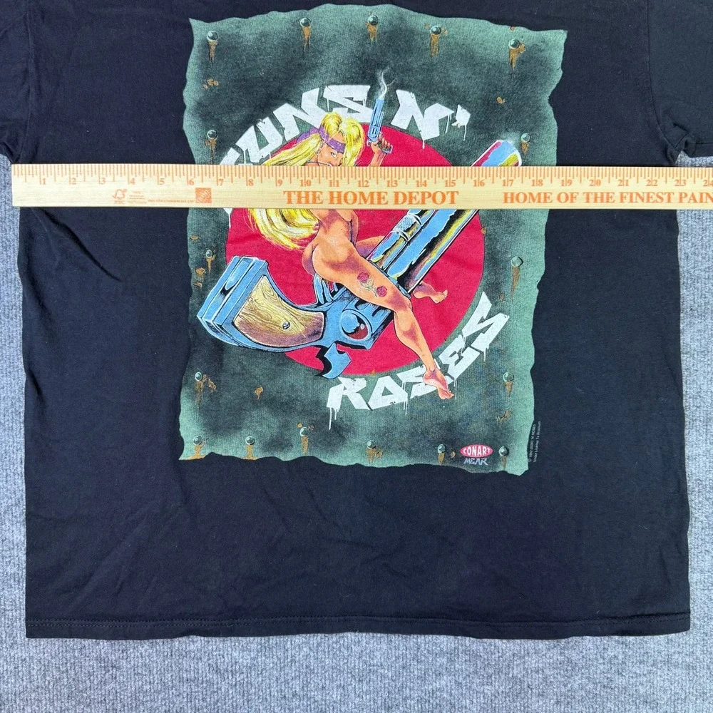 Vintage 1992 Guns N Roses 91-92 Tour T Shirt Licensed Conart Graphic Tee XL